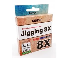 Kendo Jigging 8X Flash 300 mt Örgü İp (FLUO GREEN) 0,32mm