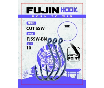 Fujin Cut SSW Kaynaklı Octopus İğnesi FJCSSW-BN 8-0 no